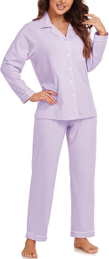100% Cotton Pants Pajama Set - Long Sleeve - 2 Piece