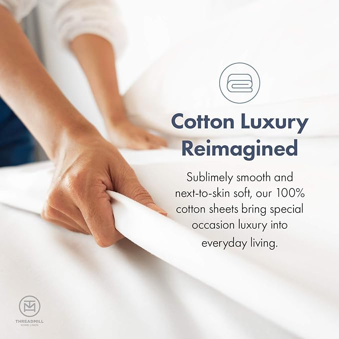100% Cotton Cooling Bed Sheet Set - Full - 4 Piece