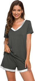 Women's Bamboo Cooling Pajama Set - Short Sleeve - 2 Piece