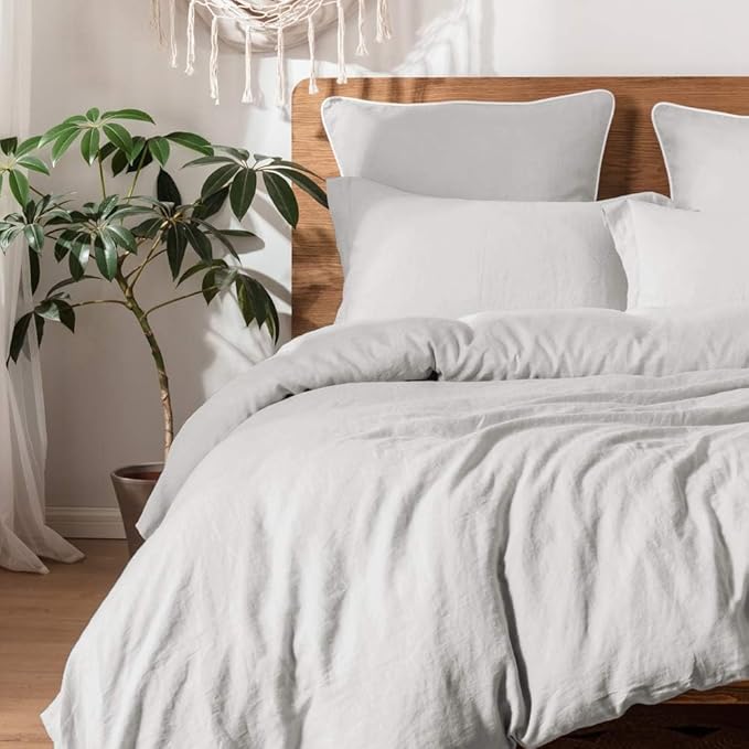 Linen Duvet Cover Set - Full - 3 Piece