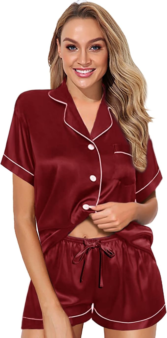 Satin Pajama Set - 2 Piece