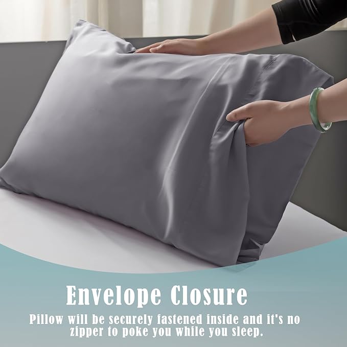 Bamboo Cooling Pillowcase Set - Queen - 20 x 30 in - 2 Pack - 2 Piece