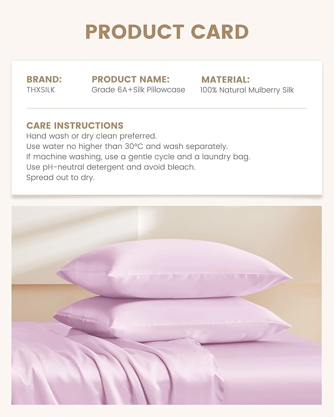 Mulberry Silk Hypoallergenic Pillowcase - Queen