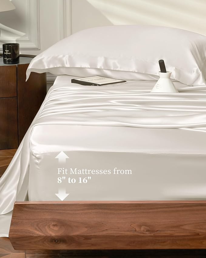 Mulberry Silk Bed Sheet Set - Queen - 4 Piece