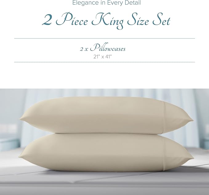 Linen Cooling Pillowcase Set - King - 2 Piece