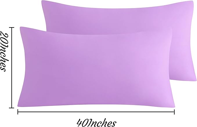 Microfiber Pillowcase Set - King - 20 x 40 in - 2 Pack - 2 Piece