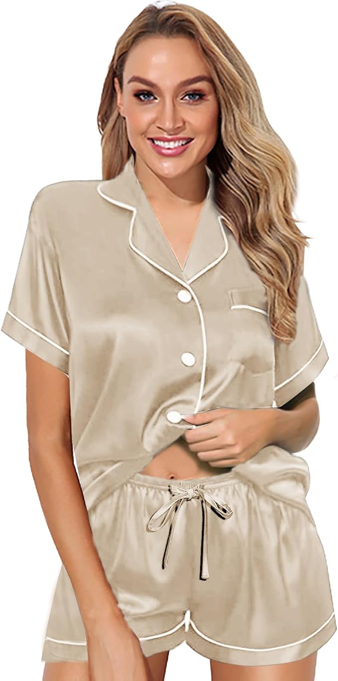 Satin Pajama Set - 2 Piece