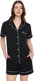Women's Bamboo Pajama Set - Short Sleeve - 2 Piece