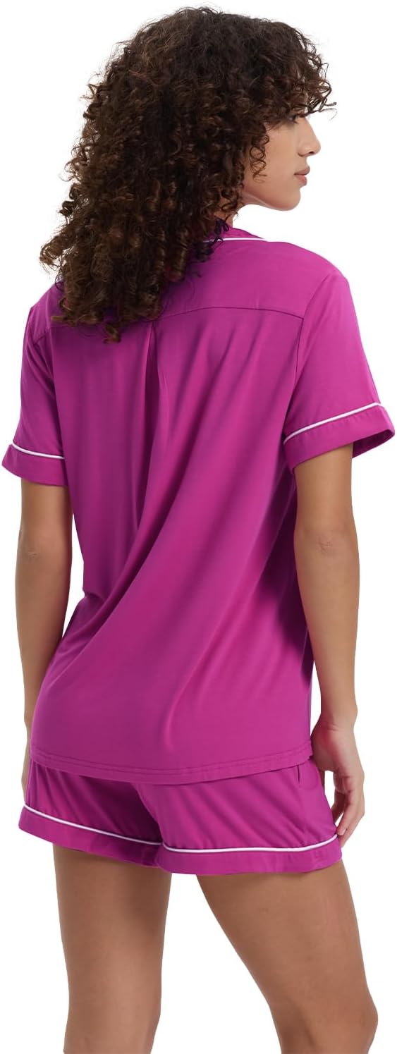 Women's Bamboo Cooling Pajama Set - Short Sleeve - 2 Piece