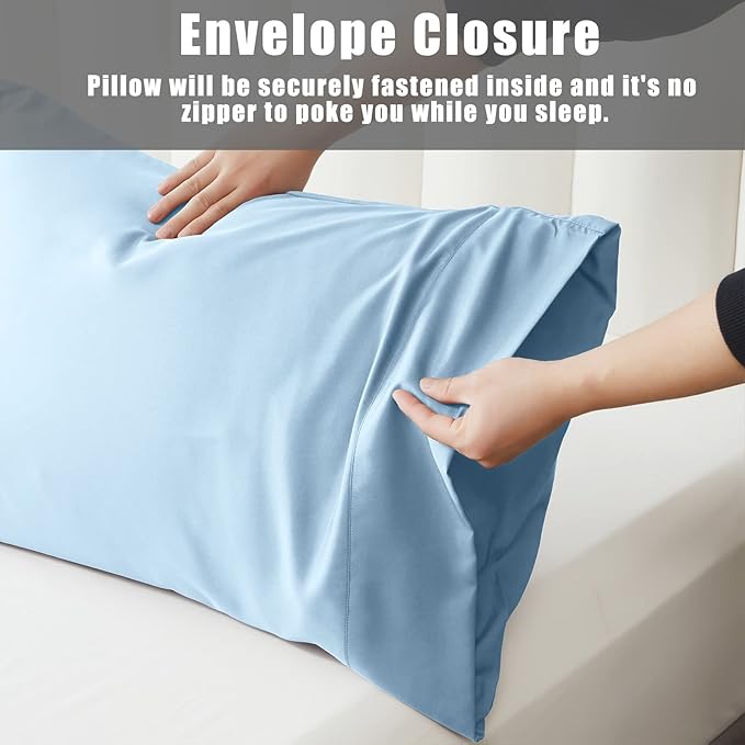 Bamboo Cooling Pillowcase Set - Queen - 20 x 30 in - 2 Pack - 2 Piece