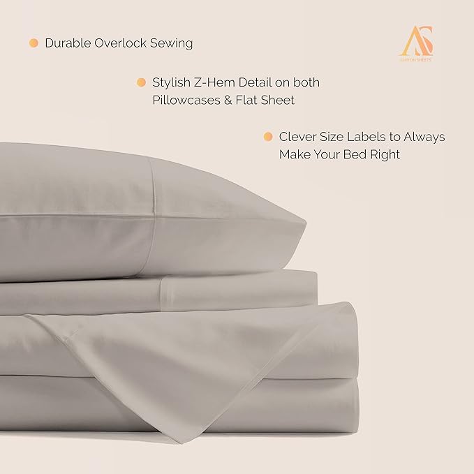 Cooling Bed Sheet Set - Queen - 16 in Deep Pocket - 4 Piece