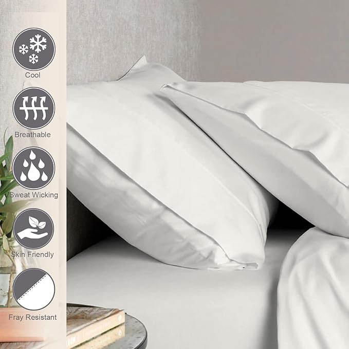 100% Cotton Pillowcase Set - King - 2 Piece