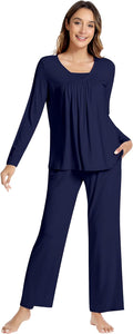 Women's Bamboo Pants Pajama Set - Long Sleeve - 2 Piece