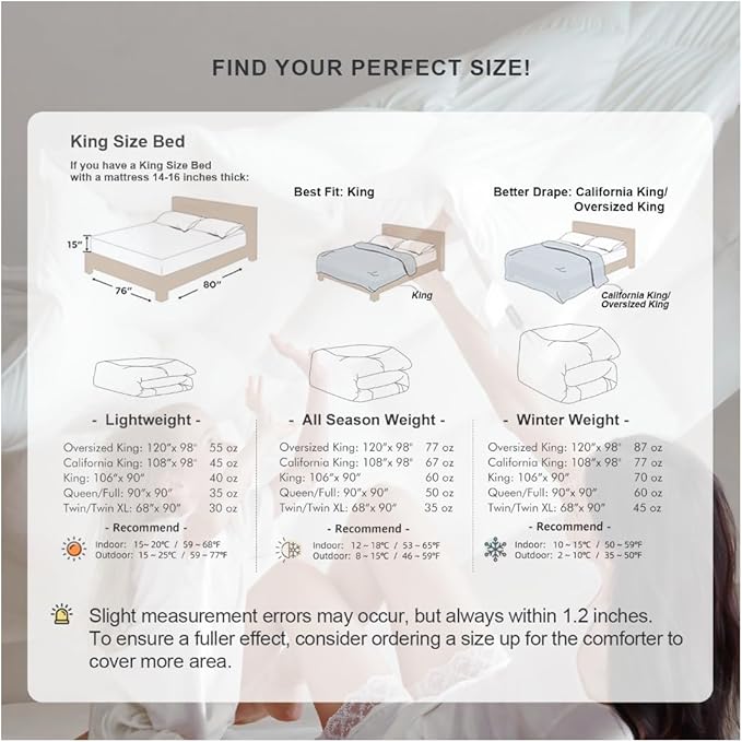 100% Cotton Duvets Down Comforter - California King