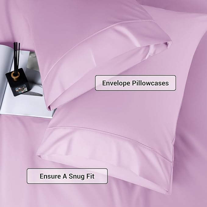 Bamboo Cooling Bed Sheet Set - Queen - 4 Piece
