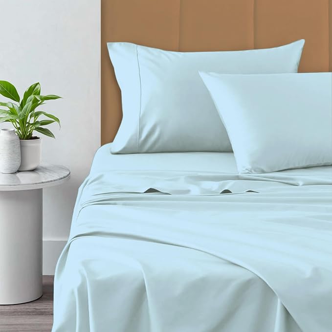 100% Cotton Bed Sheet Set - Queen - 6 Piece