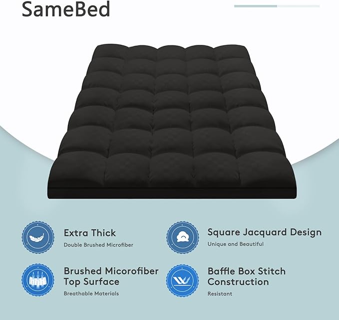 Down Alternative Cooling Mattress Pad - Full - 21 in Deep Pocket