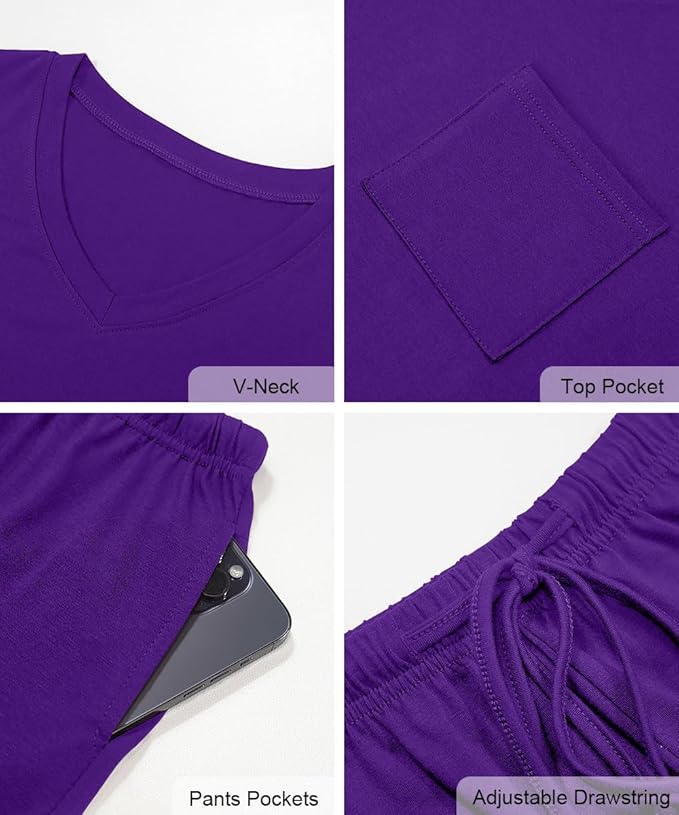 Women's Pajama Set - Short Sleeve - 2 Piece