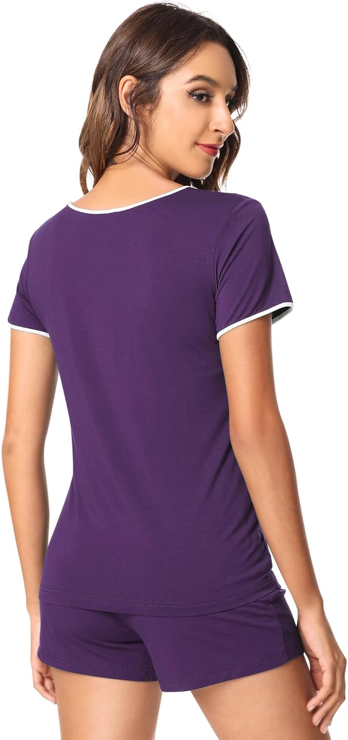 Women's Bamboo Cooling Pajama Set - Short Sleeve - 2 Piece