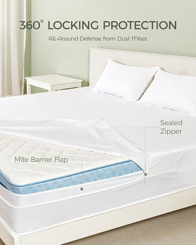 100% Cotton Hypoallergenic Mattress Protector - Twin