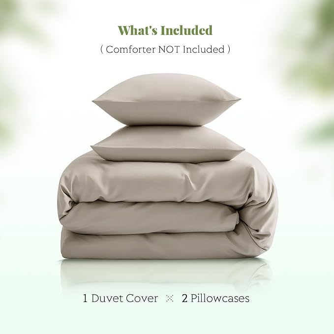 Bamboo Cooling Duvet Cover Set - Queen - 3 Piece