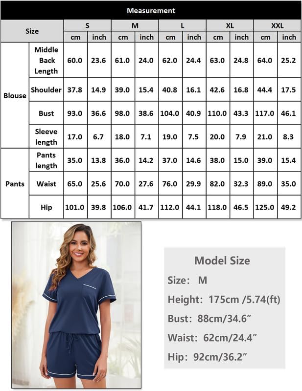 Shorts Pajama Set - Short Sleeve - 2 Piece