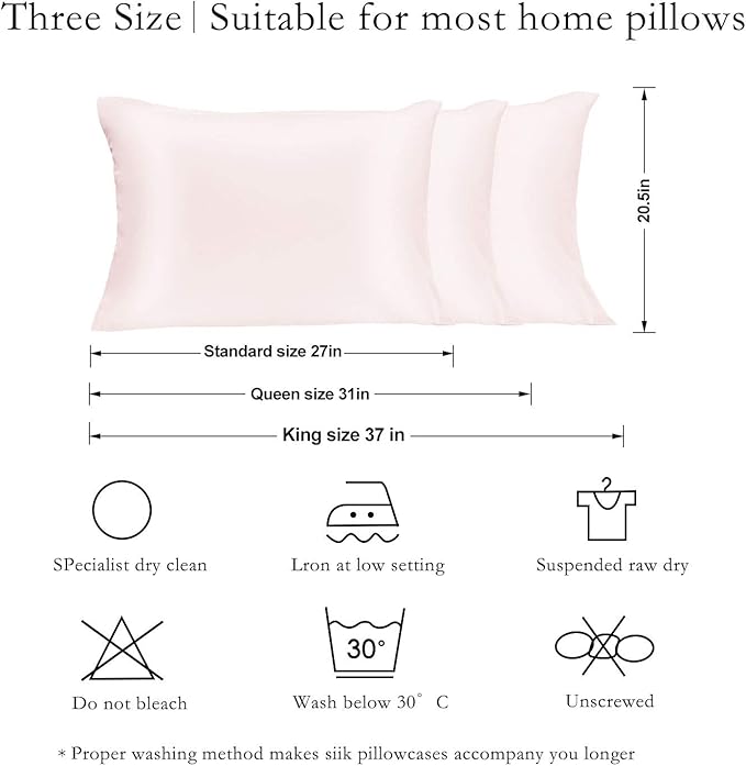 Mulberry Silk Hypoallergenic Pillowcase Set - 2 Pack