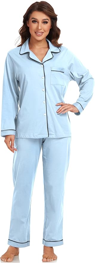 100% Cotton Pants Pajama Set - Long Sleeve - 2 Piece