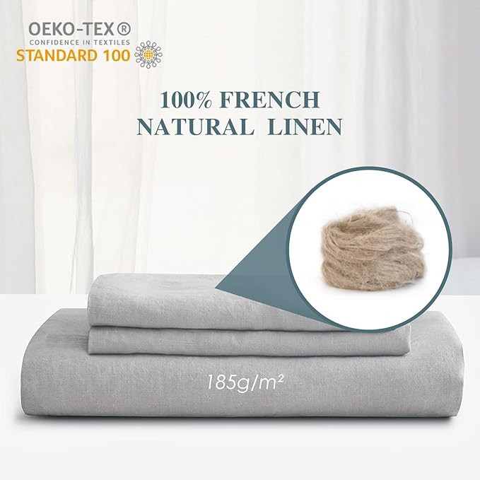 Linen Cooling Bed Sheet Set - King