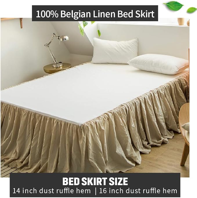 Linen Bed Skirt - Queen