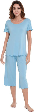 Bamboo Capri Pajama Set - Short Sleeve - 2 Piece