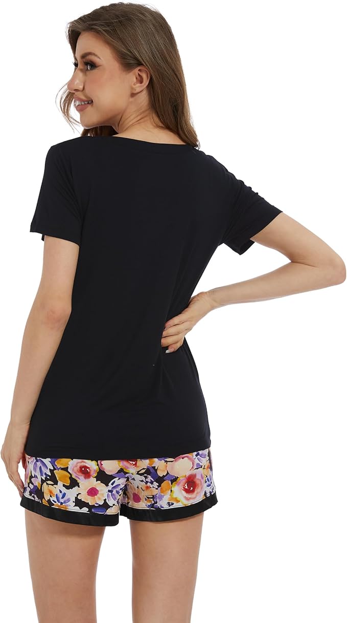 Women's Bamboo Cooling Pajama Set - Short Sleeve - 2 Piece