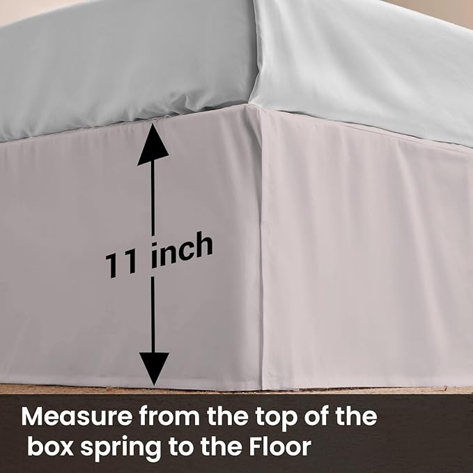 Microfiber Bed Skirt - King - 11 in Drop