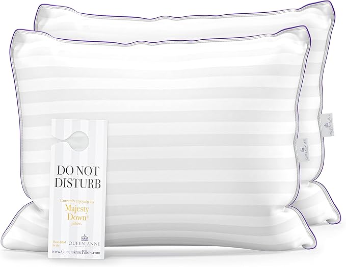 Down Alternative Hypoallergenic Bed Pillow - Queen - 2 Pack