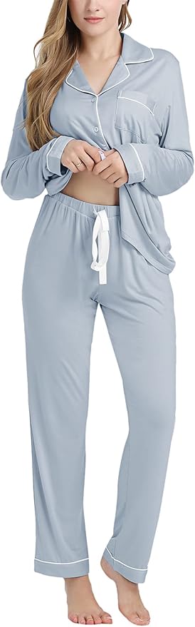 Women's Bamboo Cooling Pajama Set - Long Sleeve