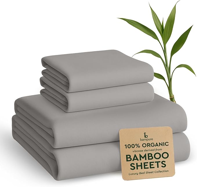 Bamboo Cooling Bed Sheet Set - King - 4 Piece