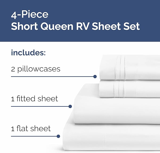 Cooling Bed Sheet Set - Queen - 4 Piece