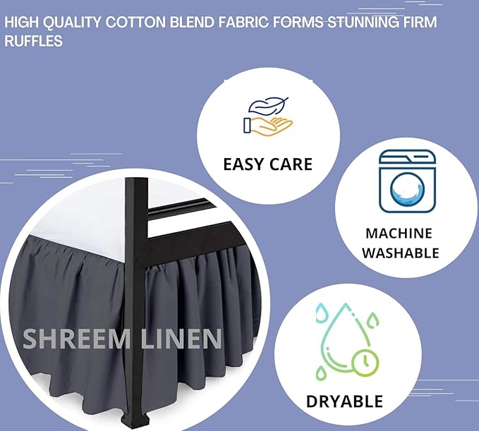 Linen Bed Skirt - Full