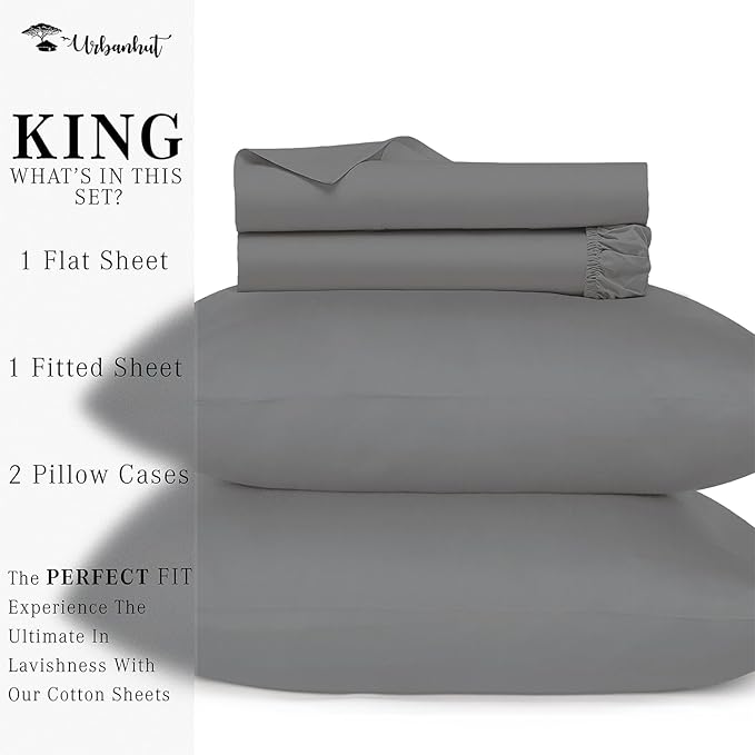 Bed Sheet Set - King - 16 in Deep Pocket - 4 Piece