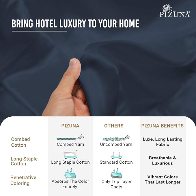 100% Cotton Pillowcase Set - King - 2 Piece