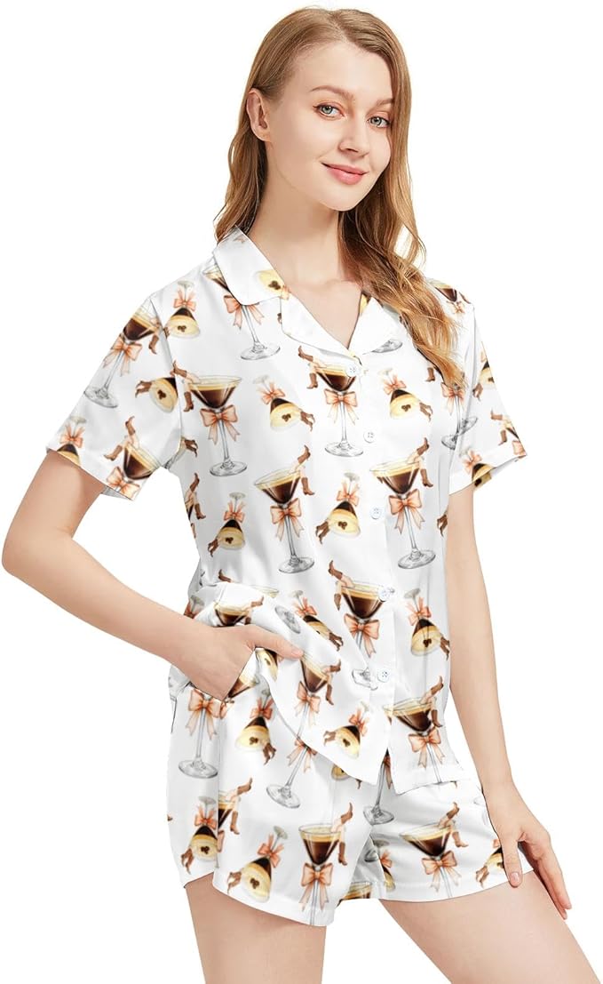 Women's Pajama Set - Short Sleeve - 2 Piece