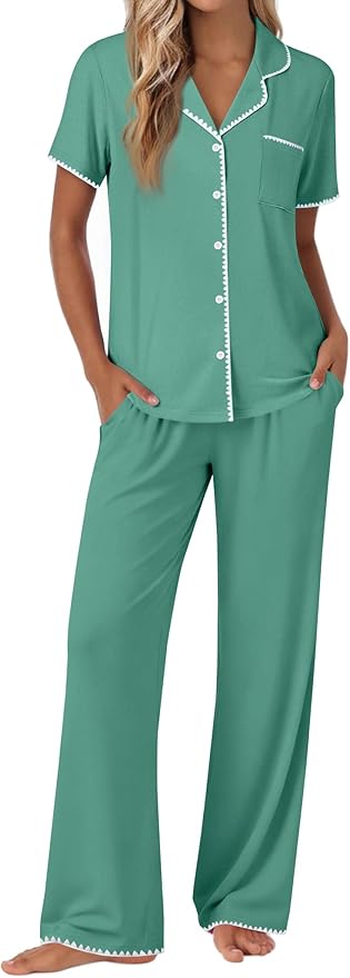 Women's Pajama Set - Short Sleeve - 2 Piece