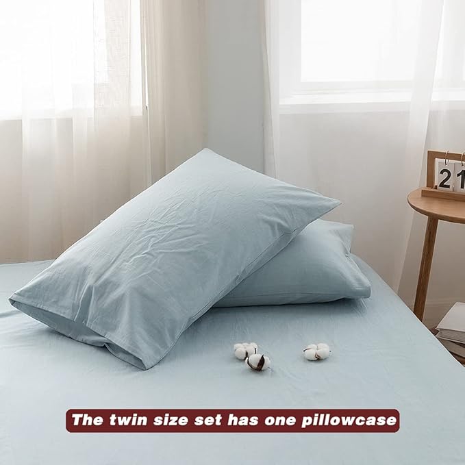Linen Duvet Cover Set - Twin