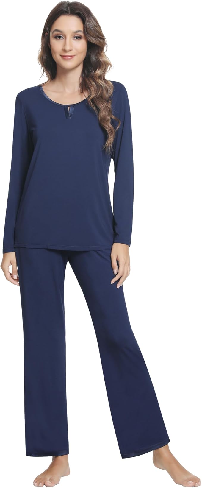 Women's Bamboo Pants Pajama Set - Long Sleeve - 2 Piece