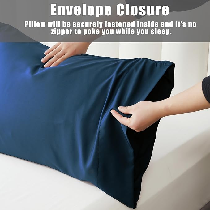 Bamboo Cooling Pillowcase Set - Queen - 20 x 30 in - 2 Pack - 2 Piece