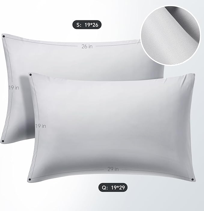 Cooling Bed Pillow - Queen - 20 x 30 in - 2 Piece