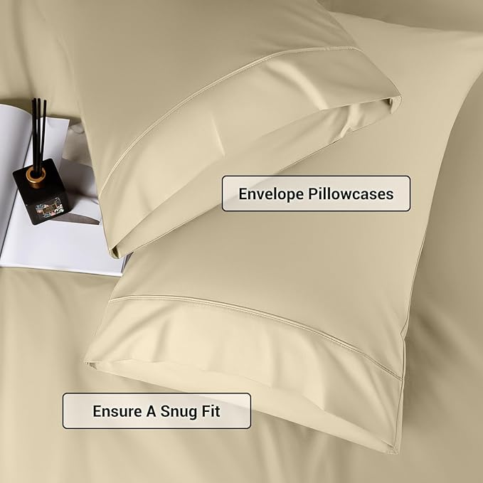 Bamboo Cooling Bed Sheet Set - California King - 4 Piece