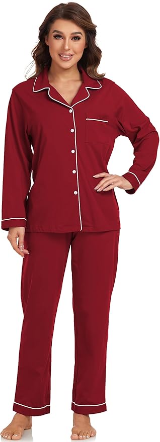 100% Cotton Pants Pajama Set - Long Sleeve - 2 Piece