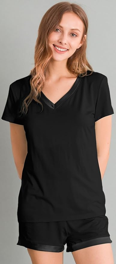 Bamboo Shorts Pajama Set - Short Sleeve - 2 Piece
