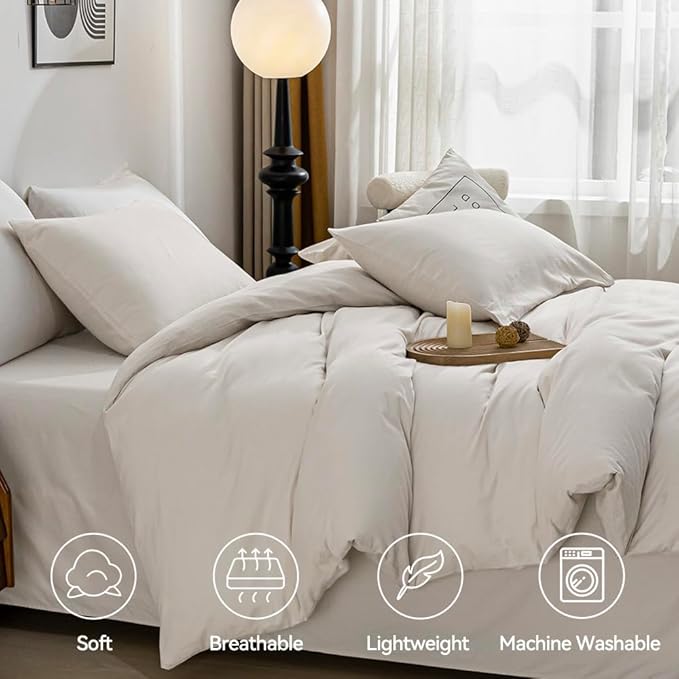 Linen Duvet Cover Set - King - 3 Piece